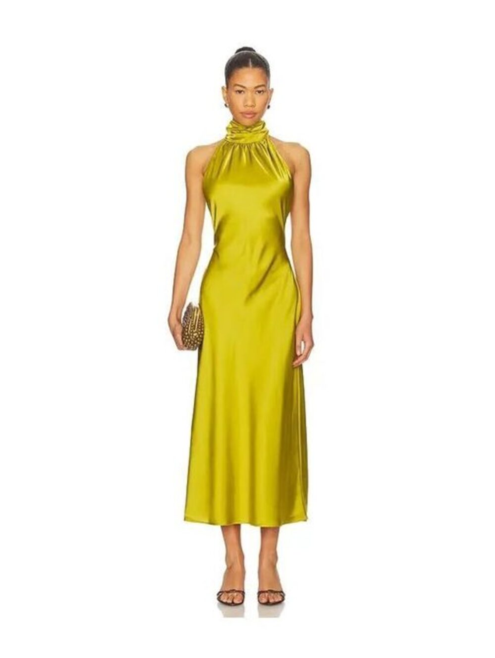 Lovers & Friends Reina Midi Dress in chartreuse